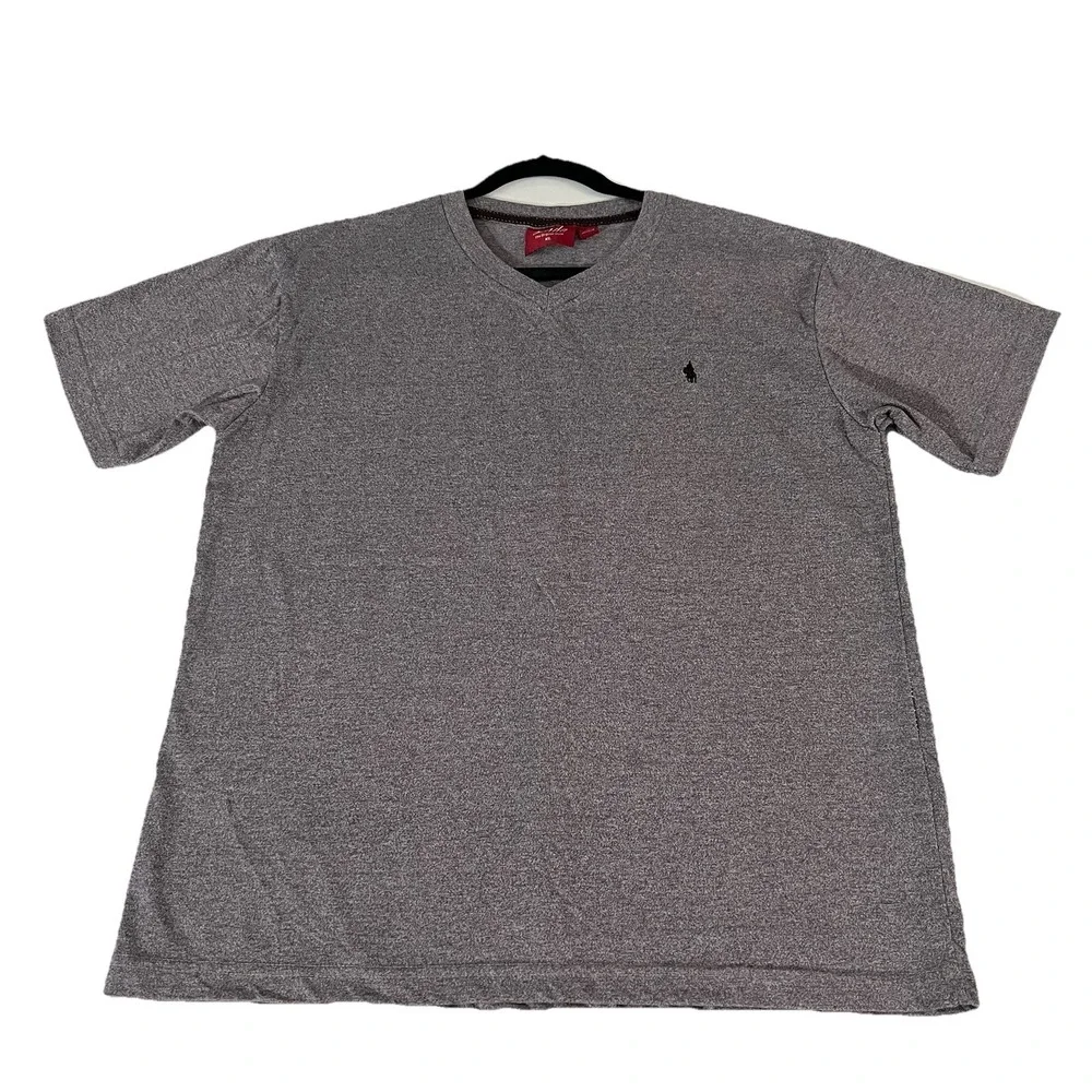 LADA The Original Style Mens T-shirt‎ Short Sleeve V-Neck Gray Size XL